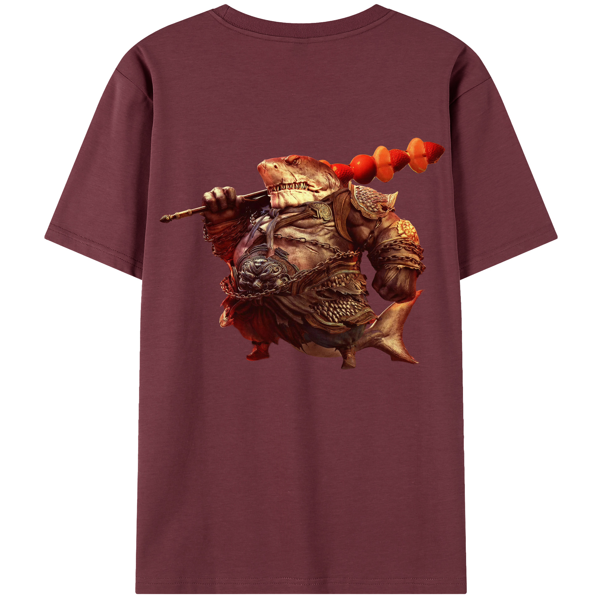 （画像用） Ne Zha 2 ナタ 魔童の大暴れ 綿100％半袖Tシャツ（背面プリント）